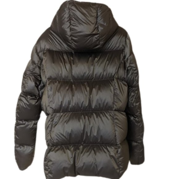 EDDIE BAUER DOWN Bronze Gold  Puffer Hooded Wiinter Coat XL New NWT - Picture 2 of 8